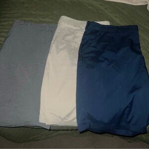 Elegant Women's Skirt Set - Blue, White, Gray